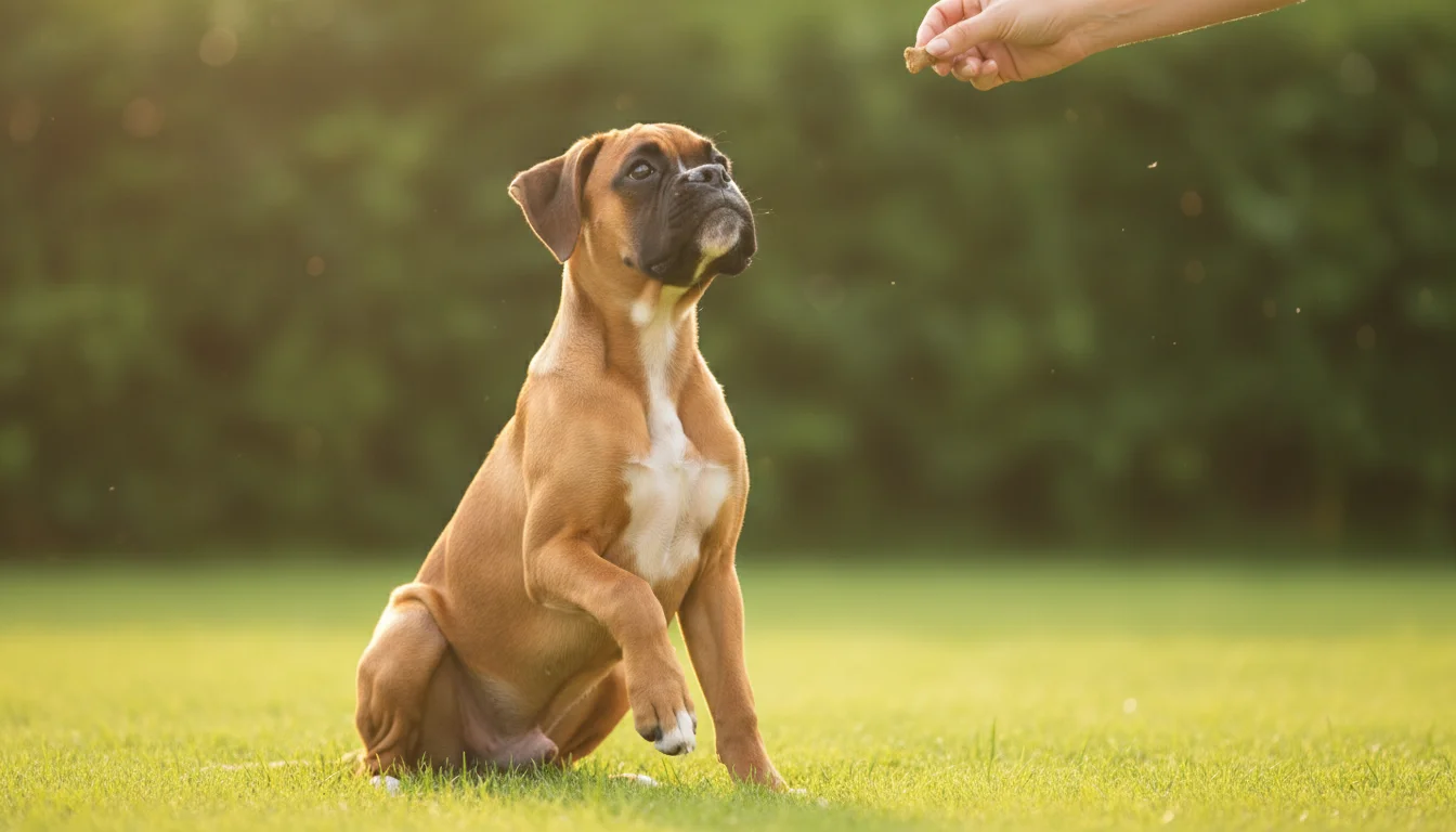 Boxer training — breed-specific guide with commands, schedule, and common mistakes