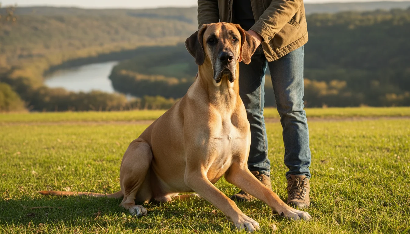 Great Dane training — breed-specific guide with commands, schedule, and common mistakes