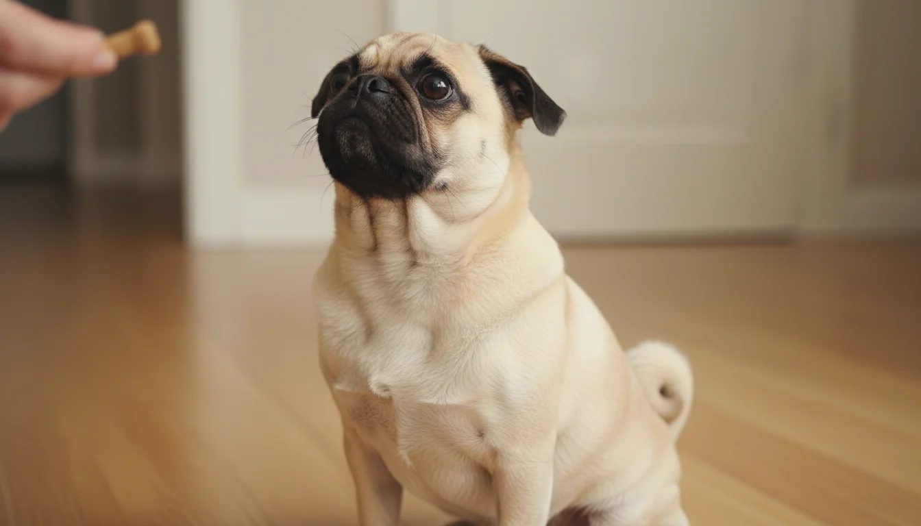 Pug training — breed-specific guide with commands, schedule, and common mistakes