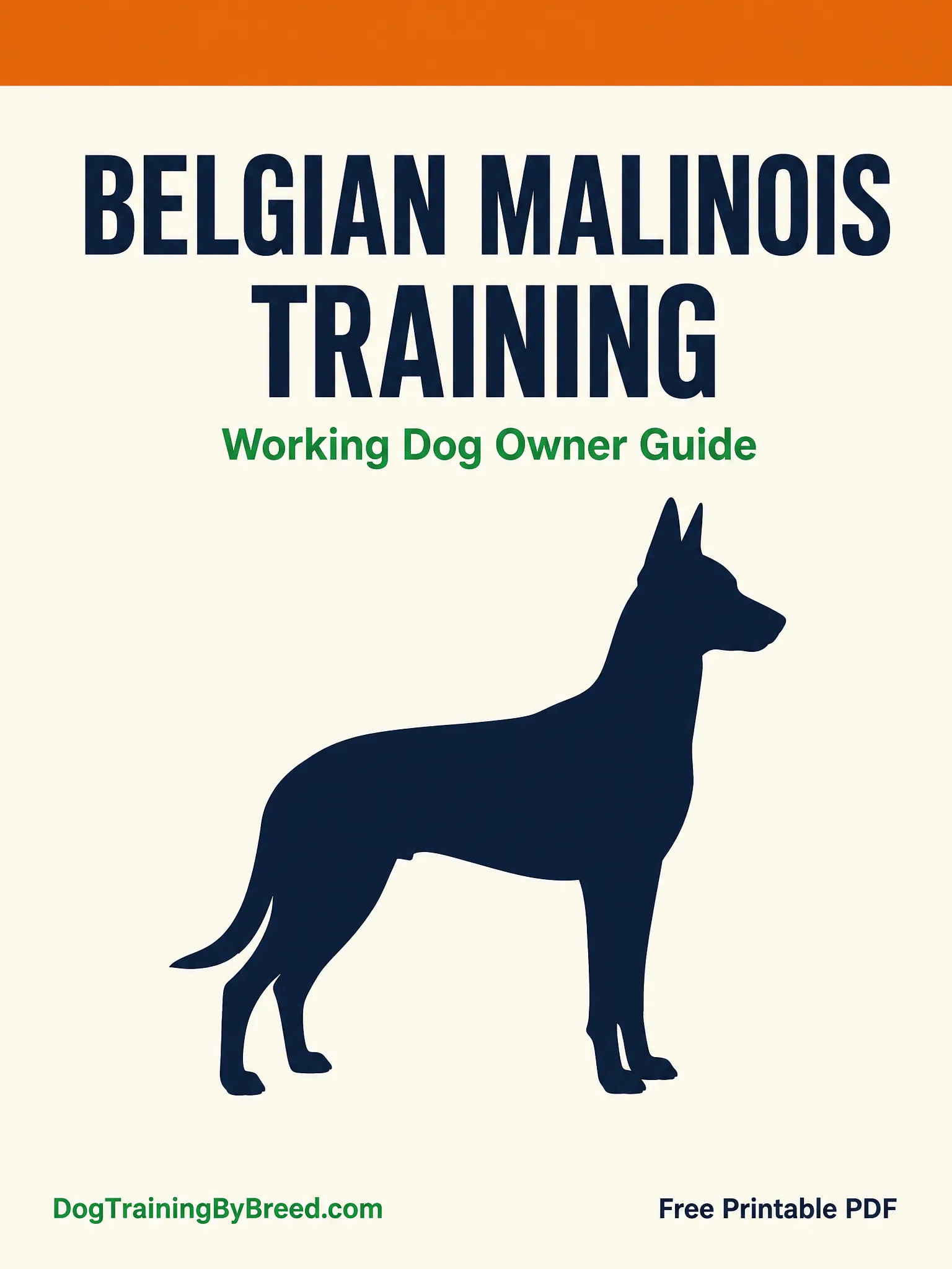 Belgian Malinois Training PDF (Free 16-Week Guide) cover preview