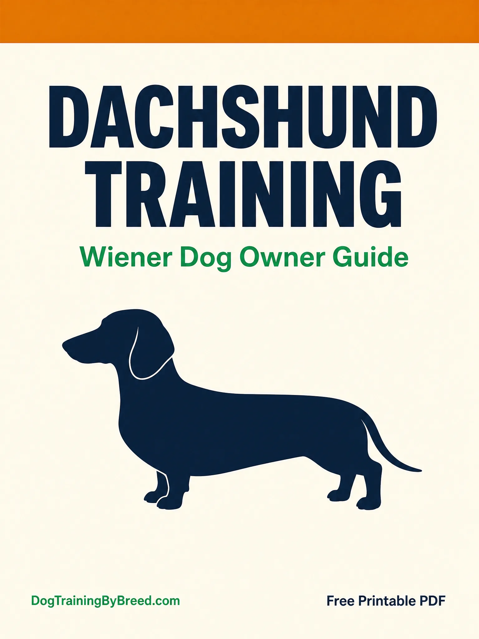 Dachshund Training PDF (Free 12-Week Guide) cover preview