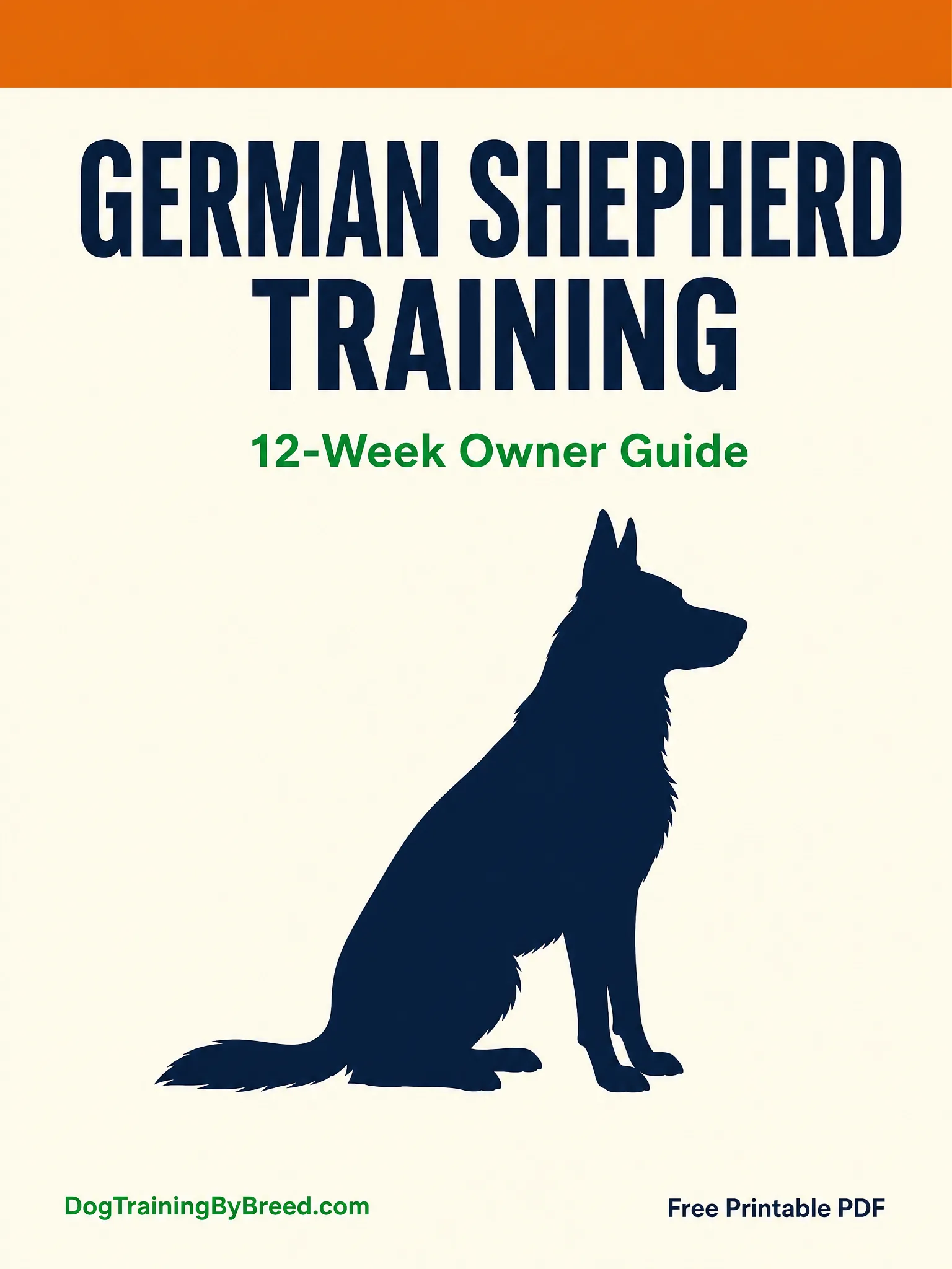 German Shepherd Training PDF (Free 12-Week Guide) cover preview