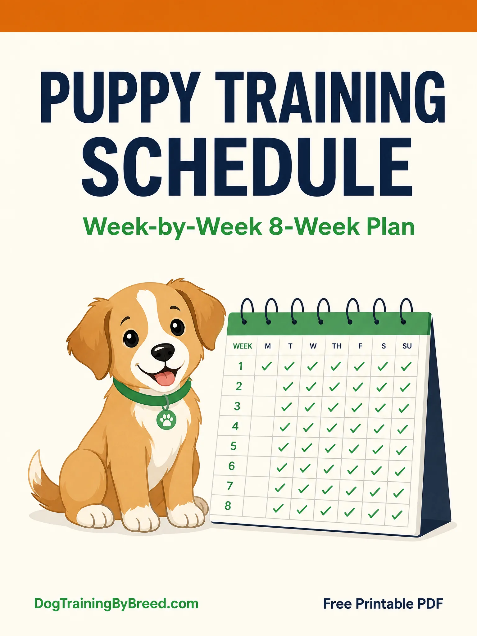 Puppy Training Schedule PDF (Free 8-Week Printable) cover preview