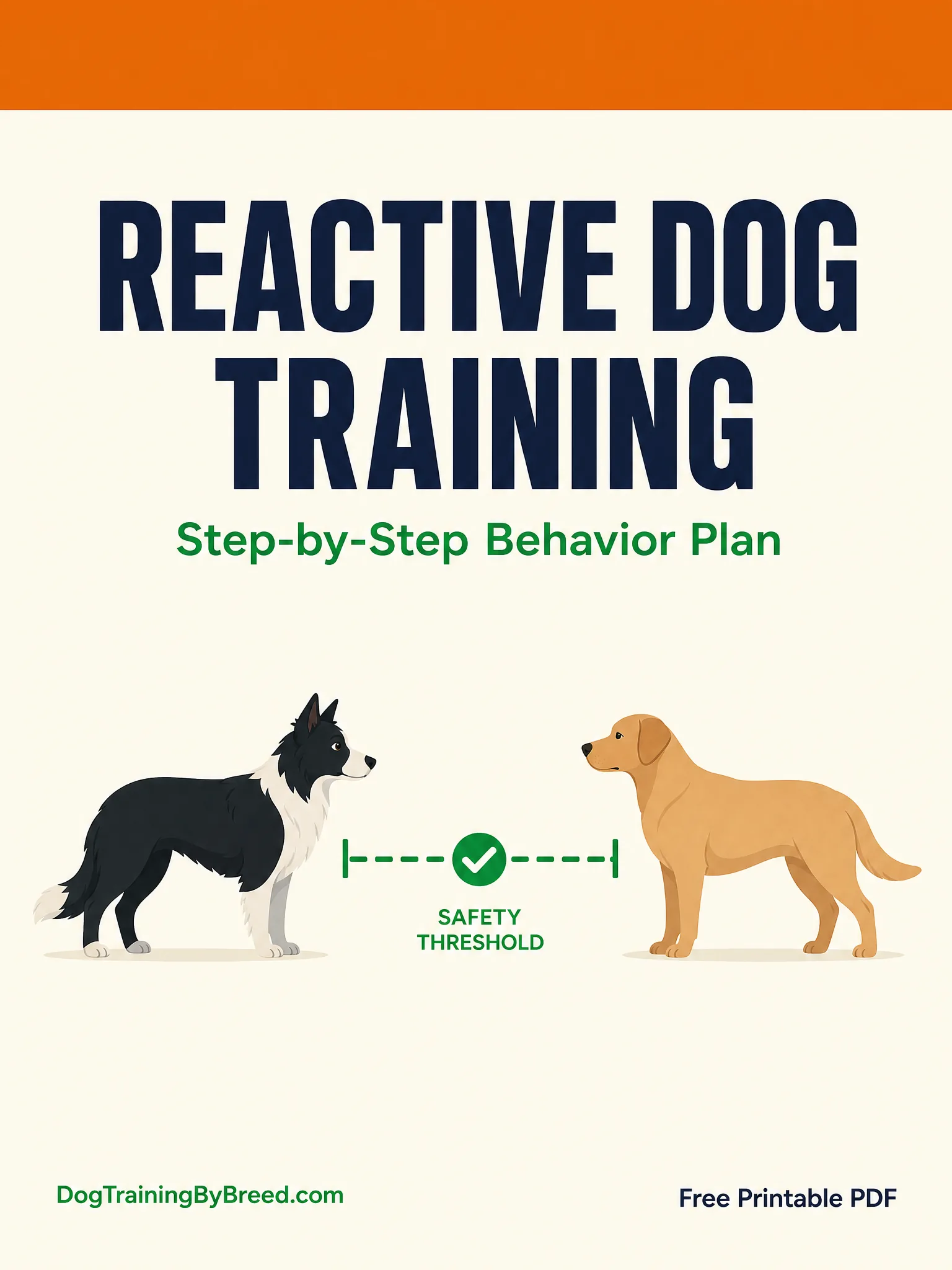Reactive Dog Training Plan PDF (Free Behavior Protocol) cover preview